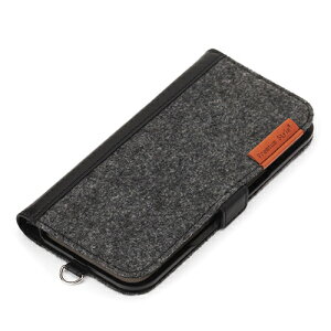 PGA PG-24AFP07BK �t�F���g/�u���b�N iPhone16�p �t���b�v�J�o�[ PG24AFP07BK