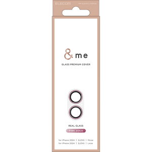 �G���R��(ELECOM) PM-A24AFLLP5PGG �s���N�S�[���h iPhone16/Plus�p�J�����t�B���� �K���X �J�����S�̕ی� �w��/��U�h�~