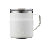 ベストコ LHC4218NWHT ホワイト ロック&ロック メトロ マグカップ ふた付き 保温 保冷 ステンレス 355ml