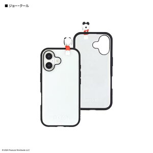 グルマンディーズ(gourmandis) SNGG-86B ジョー・クール ピーナッツ スヌーピー フレーム IIIIfit Clear iPhone16 対応 ケース