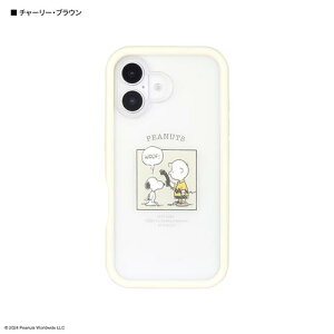 グルマンディーズ(gourmandis) SNGG-87C チャーリー・ブラウン ピーナッツ スヌーピー iPhone16 対応 プランプフレームケース