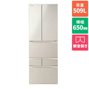 yWݒuzyۏؕtz TOSHIBA GR-Y510FH(EC)(TeS[h) 6hAⓀ① t`hA 509L 650mm GRY510FH