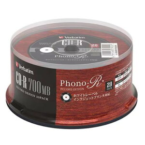 Verbatim(o[xC^) SR80FHP20SV6 Verbatim CD-R 700MB R[h[x 20pbN