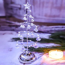 クリスマスツリー 卓上 led クリスマスツリー 卓上 電気スタンド ツリー クリスマスツリー 卓上 おしゃれ オーナメント 北欧 ダイヤモンド 雰囲気作り クリスマスライトー 室内用 普段使い 電池式 電飾 祝日 飾り付け 誕生日 結婚式
