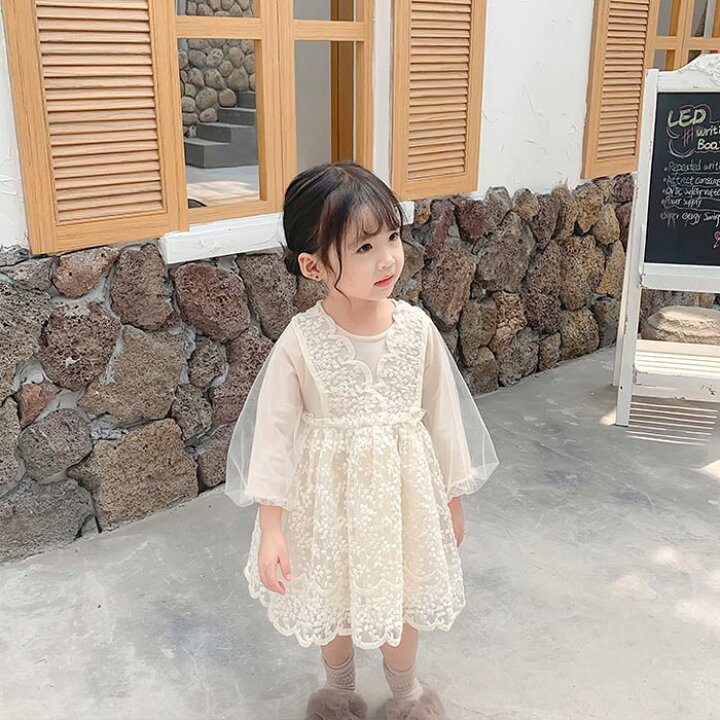 楽天市場 子供ドレス 女の子 ワンピース レースワンピース フォーマルワンピース 子供服 ドレス フレアワンピース 結婚式 七五三 パーティー チュール 発表会ピアノ発表会 入園 入学 花柄 キッズ ジュニアベージュ キッズ 80 90 100 110 1 130 トコトコ組