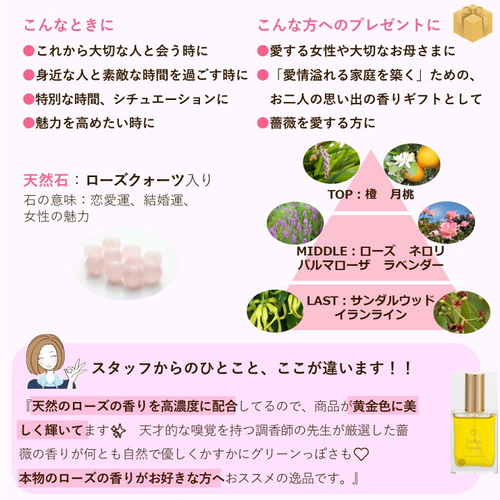 楽天市場 4 17まで 母の日早割 クーポンで5 オフ お風呂のローズ プレゼント オーガニック 香水 パフューム ローズと日本の月桃 薔薇園にいる様な香り ピンク 25ml オードパルファム スプレー フレグランス アロマ 薔薇 いい匂い 女性 天然 誕生日 ギフト