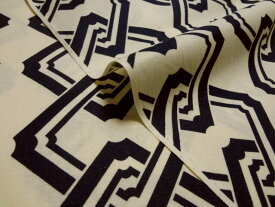 和柄 生地 綿 もめん生地 子持吉原文様 (生成り) 1m単位 切り売り