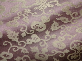 京都西陣織 正絹 錦裂 ひょうたん (紫) 10cm単位 切り売り シルク 茶 袱紗 仕覆布 和柄 生地 はぎれ 通販 和柄生地 和風 布地