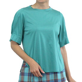 【SALE 40%OFF】 ＼感謝の10%OFFクーポン配布中 ／ コムアンファム comme une femme 534411 トップス プルオーバー カットソー 5分袖 ノーカラー パフ袖 日本製 シンプル 可愛い レディース 女性 夏 初秋 洗濯可 グレージュ グリーン ネイビー 40代 50代 60代