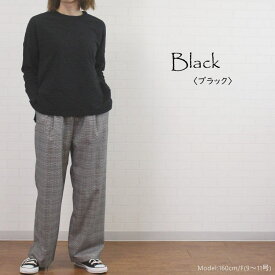 ＼感謝の10%OFFクーポン配布中／ アルモニ harmonie 62310655 トップス プルオーバー カットソー もこもこ接結 長袖 綿100％ 日本製 レディース 大人 保温 秋 冬 春 ハルモニー カジュアル ナチュラル 黒 フリー 9号 11号 あす楽 40代 50代 60代