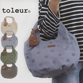 ＼最大3300円OFFクーポン配布中／ トーラ toleur 11954 バッグ ミニ トート トートバッグ カバン レディース ドット 水玉 刺繍 キャンバス コットン カウレザー 牛革 女性 春 夏 秋 冬 ナチュラル ブランド 北欧 プレゼント ギフト 贈り物 40代 50代 60代