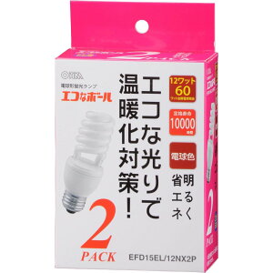 �G�R�ȃ{�[�� �X�p�C�����` 60�` E26 �d���F 2�� EFD15EL/12NX2P