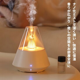 【1年保証】【電源アダプター付】アロマ加湿器 卓上 超音波式 アロマディフューザー 大容量 LEDライト付き リモコン対応 静音 噴霧モード切替 連続・間欠加湿 寝室 オフィス 子供部屋 ギフト