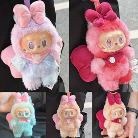 【ブルー以外24時間以内に発送特別価格！】ラブブ ぬい服 LABUBU 17cm ぬいぐるみ キーホルダー モンスター 着ぐるみ リボン付き バッグチャーム 韓国風 推し活 プレゼント 送料無料 1代目 2代目 3代目　ハロウィン