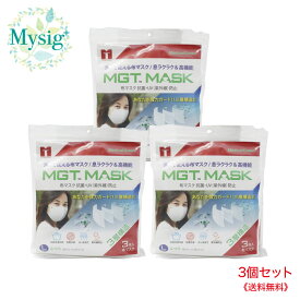 《送料無料》 メディカルグリーン MGT MASK 布マスク 抗菌・UV(紫外線)防止 Lサイズ(ふつう) 3枚入り × 3個