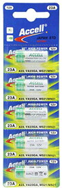 Accell アルカリ乾電池 12V-23A （A23 23AE LRV8-1BP MN221 V23GA 181A 3LR50 互換) 23A 水銀0% オーディオファン (1シート(5個))