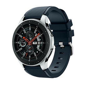 Samsung Galaxy Watch 46mmバンド Comtax 22mm シリコン製 交換用バンド Samsung Galaxy Watch 46mm バンド (ダックブルー)