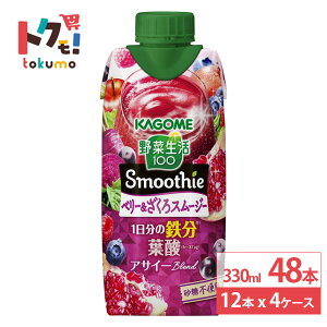 JS ؐ100 X[W[ Smoothie x[ 330ml 12{×4P[X (48{) pbN ATC[uh ؐ