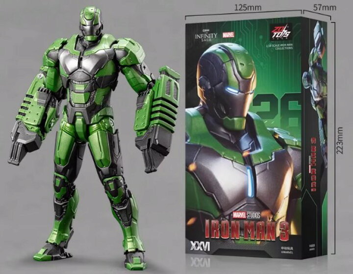 楽天市場】中動玩具 ZHONGDONG ZDTOYS 1/10 アイアンマンシリーズ MK26 