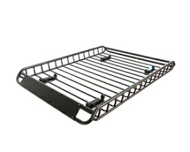 ルーフラック ルーフバスケット 組立 ルーフキャリア スチール製 3分割式 全長1420mm 汎用 R13 ブラック