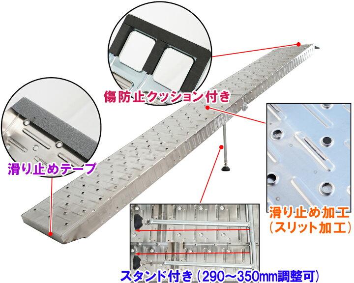 楽天市場】【最大2000円OFFクーポン＆P5倍】ラダーレール 折り畳み式 