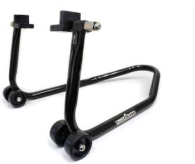 【SALE】バイクスタンド リア 後輪 メンテナンススタンド バイクリフト タイヤ チェーン 交換 モーターサイクル ブラック 黒 ブラック L型 極太パイプ 一体型 プロ仕様
