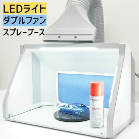 LEDライト付 パワフルダブルファン 塗装ブース スプレーブース