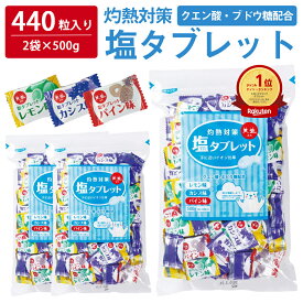 【100円OFFクーポン配布中】 【 熱中症対策 】 たっぷり440粒入 塩タブレット 500g ( 500g×2袋 ) 塩分補給 3種のフレーバー レモン カシス パイン 大容量 業務用 熱中対策 部活動 スポーツ キャンディ ラムネ レジャー 仕事 小学生 中学生 子ども 高齢者 夏 塩飴 父の日