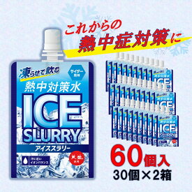 【熱中症対策に】 赤穂化成 熱中対策水 アイススラリー サイダー風味 熱中症 120g×30本×2ケース (60本)【送料無料※一部地域は除く】