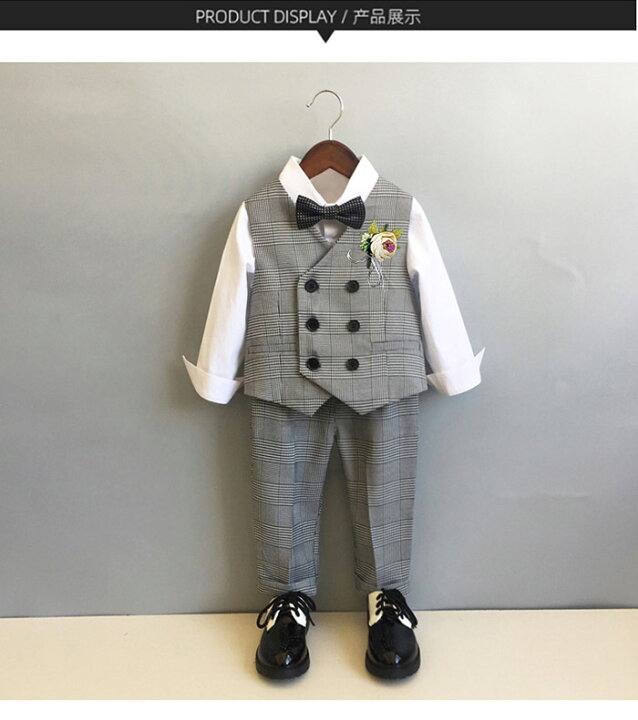 楽天市場】男の子 フォーマルスーツ スーツ 子供服 4点セット 上下 