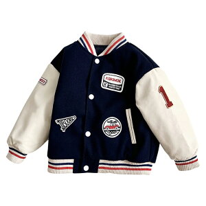 スタジャン キッズ ジャケット ボア コート 中綿 ジャンパー ボーイズ バイカラー アウター 子供服 長袖 通気性抜群 野球服 男の子 女の子 ジュニア シンプル 冬ジャケット 冬物 女児 男児 秋