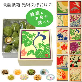 バレンタイン プチギフト ギフト 和菓子 ばらまき 帰省土産 京都土産 京菓子 お菓子 退職ギフト 転職 引越し 結婚式 バレンタインデー ホワイトデー 母の日 父の日 プレゼント 贈答用 雑貨 日本製【公式】京都徳力版画館版画紙箱 光琳文様 おはこ