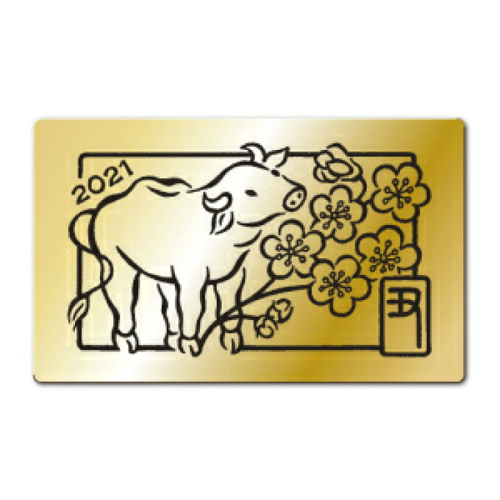 楽天市場】【徳力本店 公式】[純金製 干支1gカード 丑（うし）]純金  