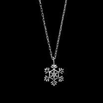 楽天市場】雪の結晶 ネックレス プラチナの通販