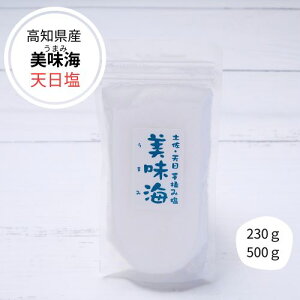 天日塩 美味海 うまみ230g 500g 手揉み塩 海水100% 塩 高知県産 国産 日本製 チャック仕様 送料無料 メール便