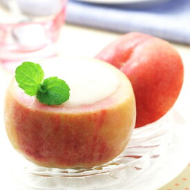 まるごとピーチアイス 6個 化粧箱 フルーツアイス 個包装 ギフト 桃をまるごと器に使用 桃アイスを詰めました