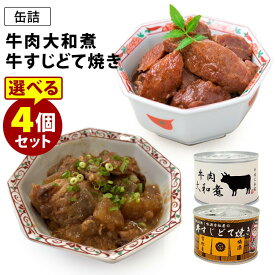 選べる4個セット 牛肉大和煮缶詰・牛すじどて焼き缶詰 食品工房株式会社 缶詰 【レシピ動画有】【食品A】【DM】【TCP】【海外×】