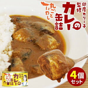 4缶セット 印度カリー子監修いわしのカレー缶詰 木の屋石巻水産 鰯 新商品 缶詰 スパイスカレー コラボ トロトロ 備蓄用 食料 セット 贈り物 おつまみ インスタント食品 キャンプ 弁当 長期