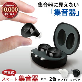 【楽天1位】 集音器 充電式 ワイヤレス オシャレ 充電式の集音器 充電できる収納ケース イヤホン 小型 集音機 耳穴式 両耳 オシャレ スマート らくちん しゅうおんき 高齢者 母の日 父の日 両親 父 母 日本語取扱説明書 日本メーカー ギフト