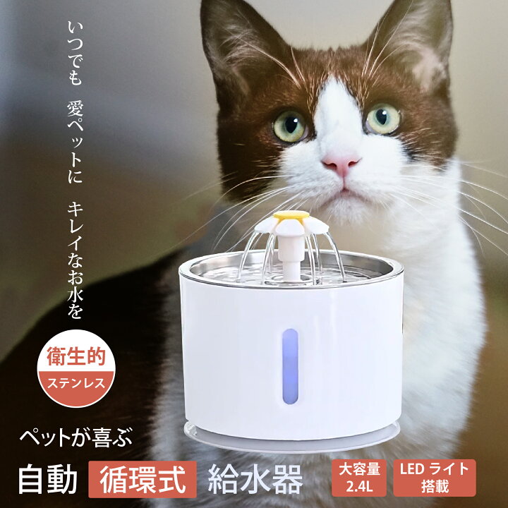 楽天市場】【あす楽】 自動給水器 フィルター式 ペット給水器 犬 猫 
