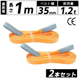スリングベルト 35mm 1m 2本セット ナイロン 長さ1m 幅35mm 使用荷重1200kg ベストアンサー スリング ベルト ベルトスリング 玉掛 玉掛け 玉掛けスリング 吊上げ ナイロンスリング ベルトスリング 繊維ベルト 吊ベルト 運搬ベルト 運搬スリング 吊具
