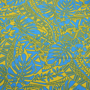 ハワイアンプリント パウ パウスカート フラダンス T/Cブロード ポリエステル65% 綿35% 110cm幅 col.1~5 全10色