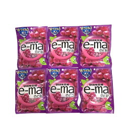 【味覚糖】e-maのど飴 　グレープ袋　 50g×6袋
