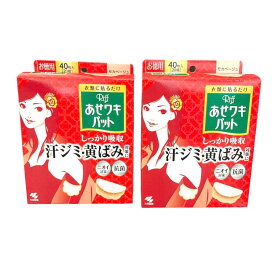 小林製薬 Riff あせワキパット 40枚入（20組）×2箱 お徳用 モカベージュ ニオイ対策 抗菌