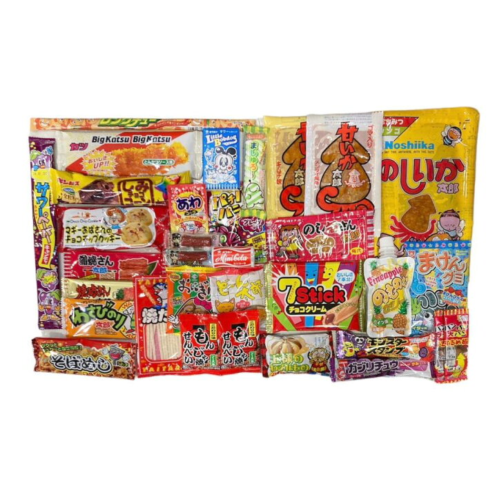 楽天市場】なつかしいお菓子ハッピーおつまみセット【33個入りお菓子 