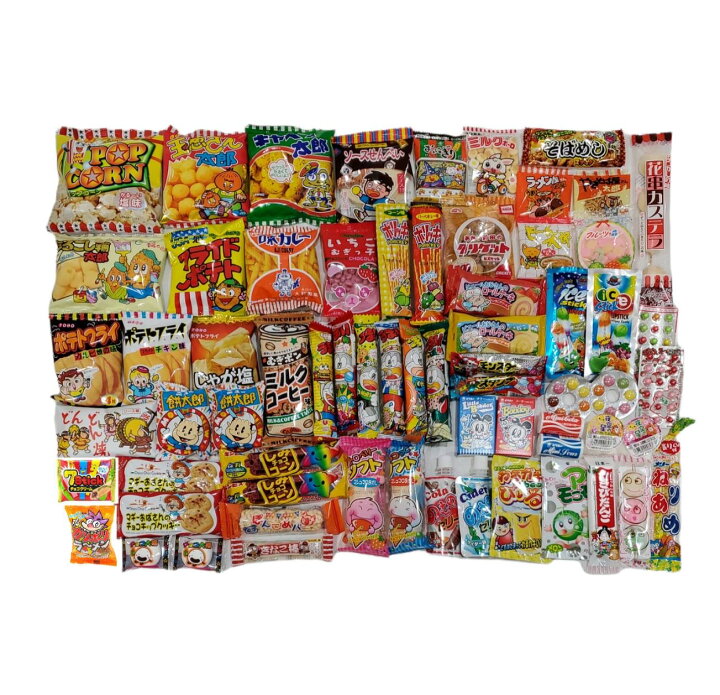 楽天市場】なつかしい 駄菓子 わくわくセット 【66点お菓子詰め合わせ 