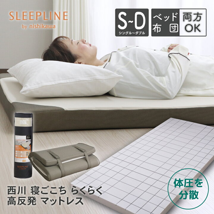 楽天市場】西川 高反発マットレス シングル セミダブル ダブル 