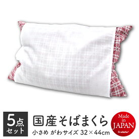 【柄おまかせ】そば枕 5点セット がわサイズ32×44cm 小さめサイズ まとめ買い 業務用 日本製 D's collection