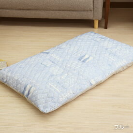 接触冷感キルト長座布団カバー 約68×120cm 裏面ニットワッフル リバーシブル ひんやり クール 涼しい かわいい 可愛い おしゃれ オシャレ 幾何学模様 幾何学柄 エスニック柄 春夏用 2025SS ブロック幾何