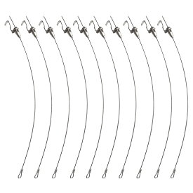 額縁 ピクチャーレール ワイヤーフック U型 耐荷重約20kg 自在金具付 径1.5mm (全長1.0m/10本セット) TOKUTOYO(トクトヨ)